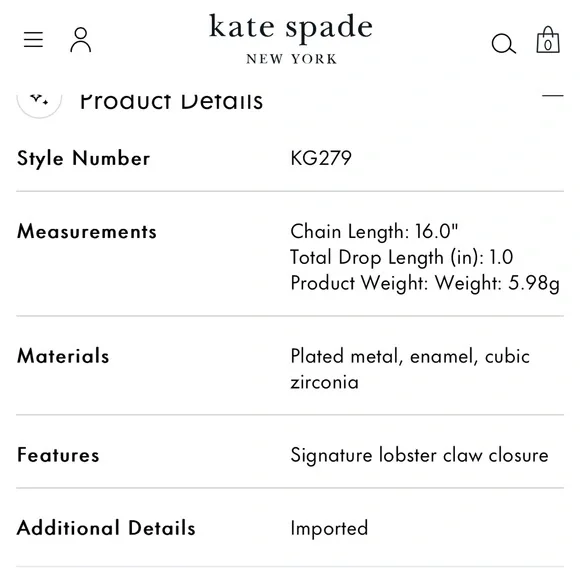 $78 Kate Spade Spice It Up Charm Pendant - Picture 6 of 7